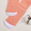 Trendy Sushi Salmon Striped Socks for Women – Skateboard & Sports Style - Image 4