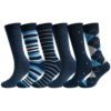 Men's Rhombus Striped Business Socks - High Tube Stockings for Autumn & Winter