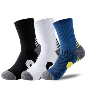 Men's Low-Top Sports Socks - Sweat-Absorbing, Shock-Resistant Cycling & Basketball Gear