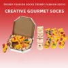 Trendy Sushi Salmon Striped Socks for Women – Skateboard & Sports Style - Image 13