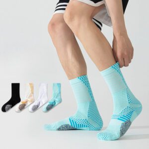 Men's Basketball Socks - Sweat-Absorbing, Thickened Towel Bottom, Autumn & Winter Sports Gear
